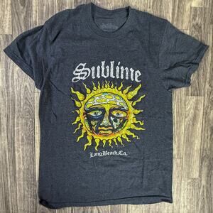 Sublime Long Beach CA Sun Graphic Band Tee Vintage Style